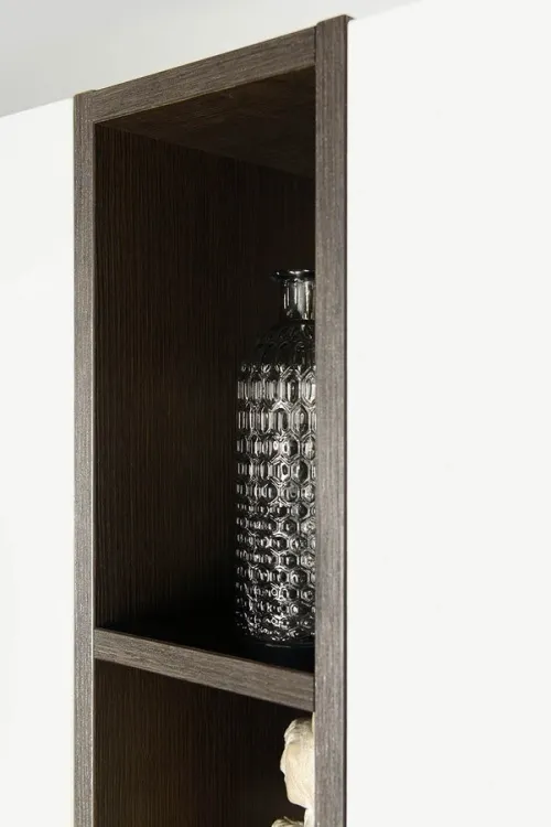 ESPACE słupek wysoki, otwarty z półkami, 20x172x32cm, czarny mat