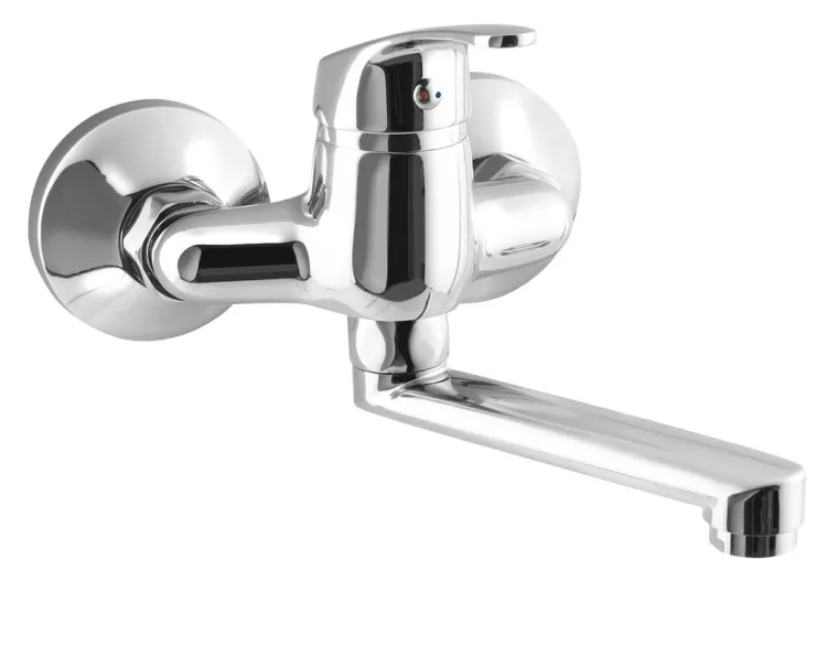AQUALINE 35 bateria ścienna, rozstaw 100mm, uchwyt płaski 120mm, chrom