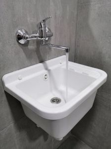 AQUALINE 35 bateria ścienna, uchwyt płaski 160mm, chrom
