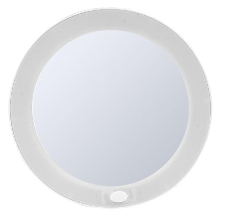 Przejdź do produktu MULAN Lusterko kosmetyczne z przyssawkami, średnica 127mm, LED, biały