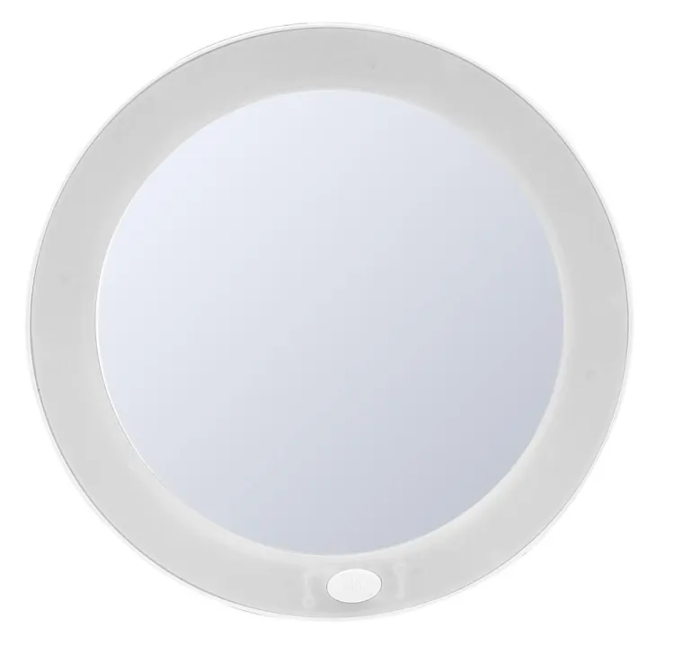 MULAN Lusterko kosmetyczne z przyssawkami, średnica 127mm, LED, biały
