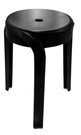 Przejdź do produktu STAN taboret łazienkowy, średnica 30cm, czarny