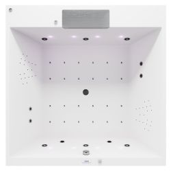 CAME FALLS POOLMASTER wanna z hydromasażem, 175x175x50cm, chrom