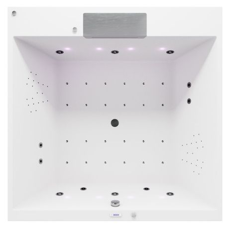 Przejdź do produktu CAME FALLS POOLMASTER wanna z hydromasażem, 175x175x50cm, chrom
