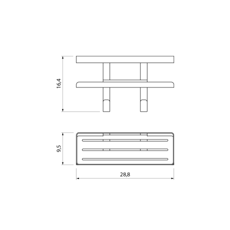 Przejdź do produktu MYLINE półka do kabiny prysznicowej 241x30x111mm, czarny mat