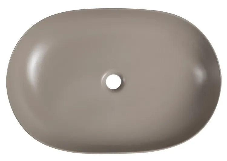 ARDEA ceramiczna umywalka nablatowa, 60,5x41,5cm, agila