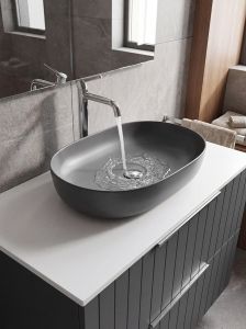 ARDEA ceramiczna umywalka nablatowa, 60,5x41,5cm, carina