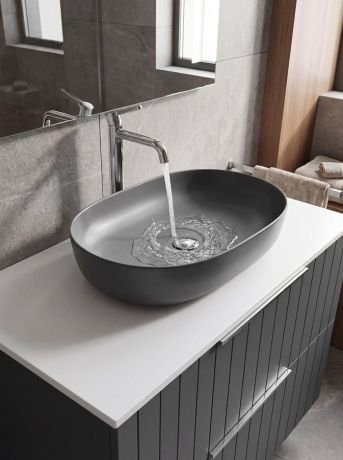 Przejdź do produktu ARDEA ceramiczna umywalka nablatowa, 60,5x41,5cm, carina