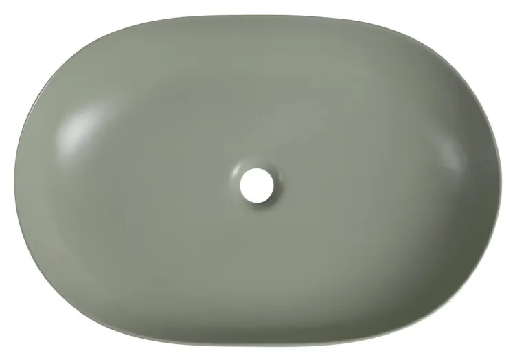 ARDEA ceramiczna umywalka nablatowa, 60,5x41,5cm, verde