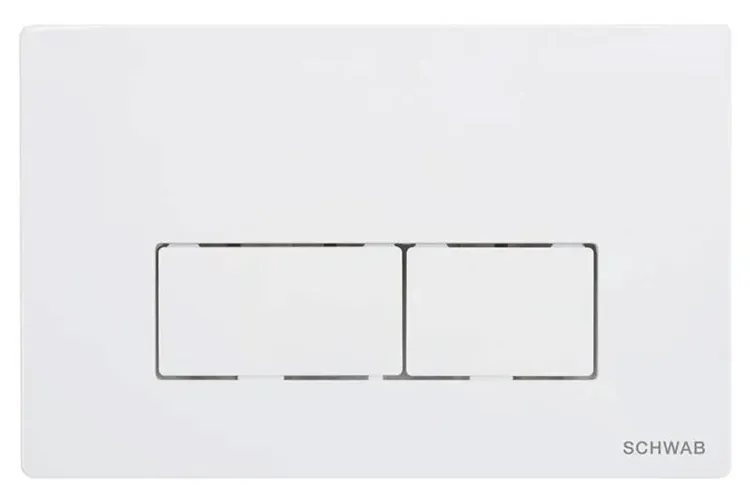 SCHWAB PLUTO przycisk spłuczki, 247x160 mm, biały połysk