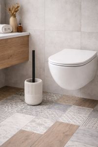 ALBA WC-szczotka do postawienia, biały/czarny mat