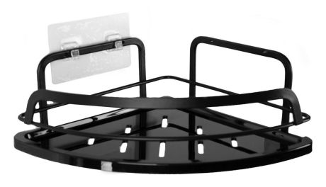 Przejdź do produktu KIM półka narożna do kabiny prysznicowej, 205x83x205mm, czarna