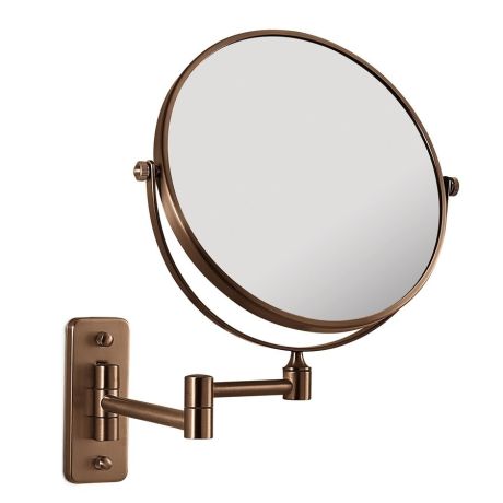 Przejdź do produktu GAIA wiszące lusterko kosmetyczne, średnica 180mm, dwustronne, miedź mat
