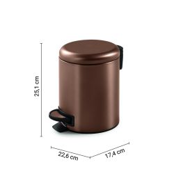 POTTY kosz na śmieci 3l, Soft Close, miedź mat