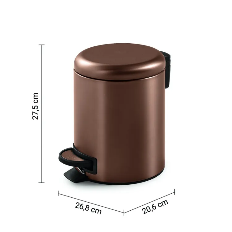 POTTY kosz na śmieci 5l, Soft Close, miedź mat
