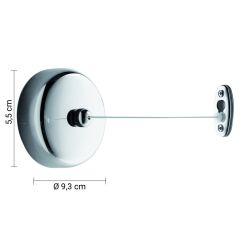 Wysuwany sznur na pranie, 2700 mm, stal nierdzewna polerowana
