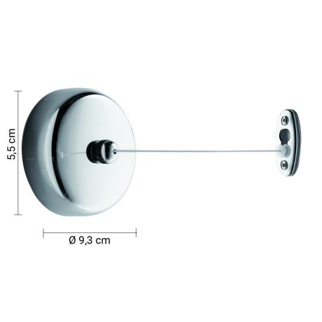 Przejdź do produktu Wysuwany sznur na pranie, 2700 mm, stal nierdzewna polerowana