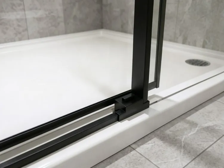 LUXOR BLACK drzwi prysznicowe 1400mm, szkło czyste