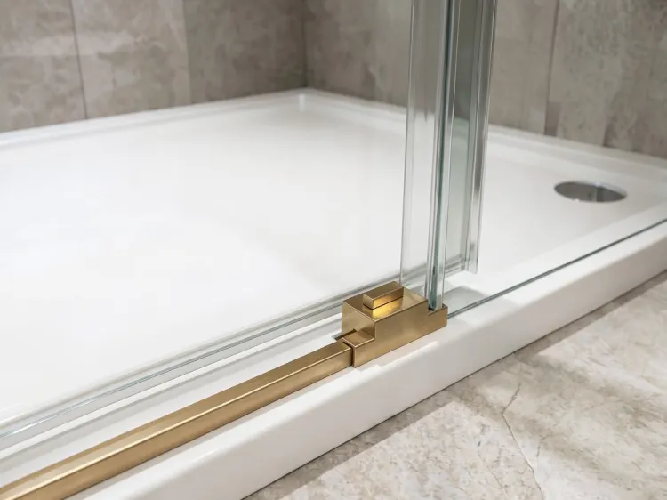 LUXOR GOLD MATT drzwi prysznicowe 1000mm, szkło czyste