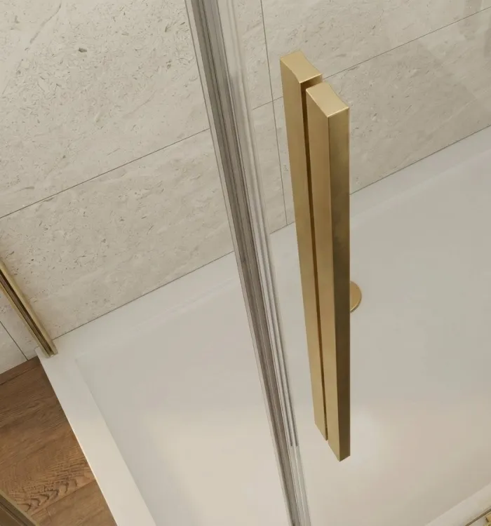 LUXOR GOLD MATT drzwi prysznicowe 1000mm, szkło czyste