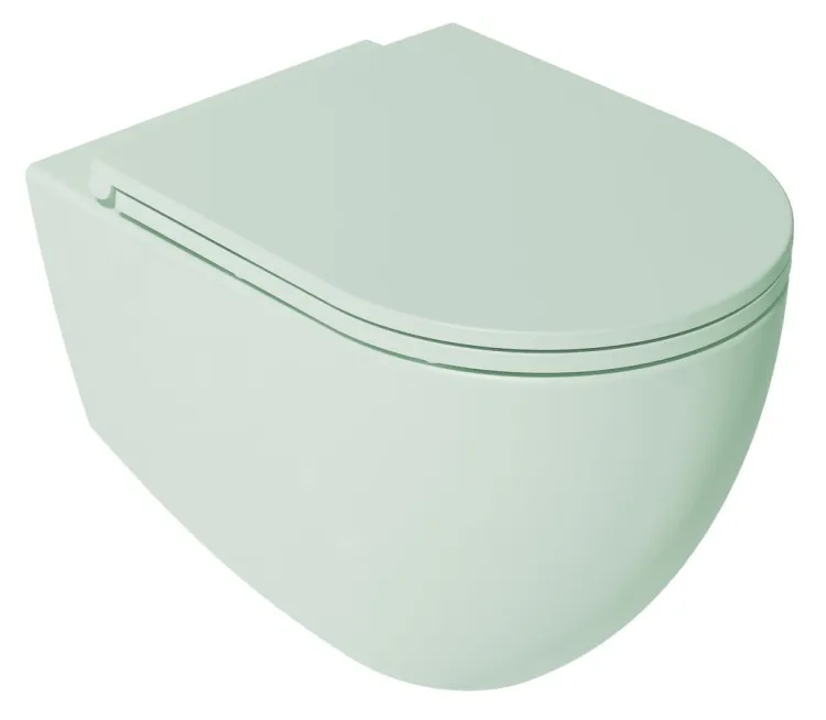INFINITY miska WC wisząca, Rimless, 36,5x53cm, mint