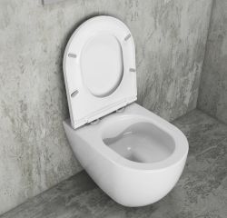 INFINITY miska WC wisząca, Rimless, 36,5x53cm, biały
