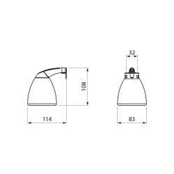 CANDELA oświetlenie ścienne LED, 4 W, 83x108x114 mm, IP44, bronz