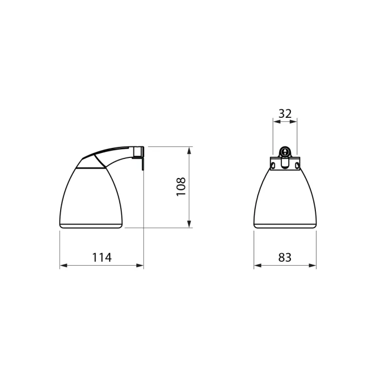 CANDELA oświetlenie ścienne LED, 4 W, 83x108x114 mm, IP44, bronz