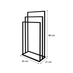 Stojak na ręczniki 450x860x210mm, czarny mat