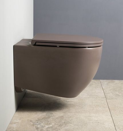 Przejdź do produktu INFINITY miska WC wisząca, Rimless, 36,5x53cm, taupe