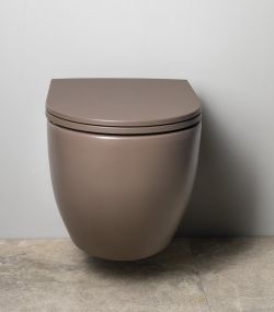 INFINITY miska WC wisząca, Rimless, 36,5x53cm, taupe
