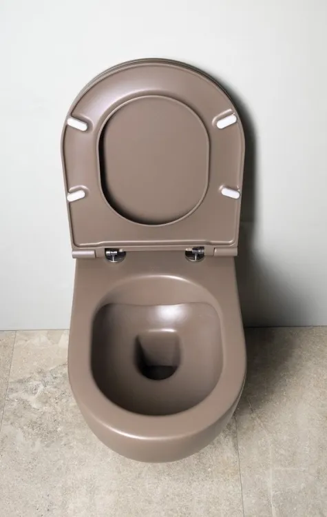 INFINITY miska WC wisząca, Rimless, 36,5x53cm, taupe