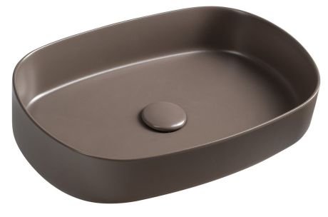 Przejdź do produktu INFINITY OVAL umywalka ceramiczna nablatowa 55x36cm, taupe