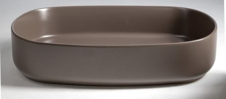 Przejdź do produktu INFINITY OVAL umywalka ceramiczna nablatowa 55x36cm, taupe