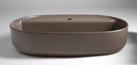 Przejdź do produktu INFINITY OVAL umywalka ceramiczna nablatowa, 60x40cm, taupe