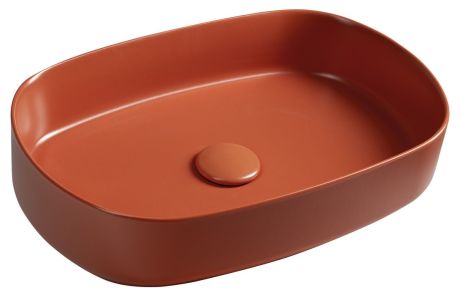 Przejdź do produktu INFINITY OVAL umywalka ceramiczna nablatowa 55x36cm, terracotta
