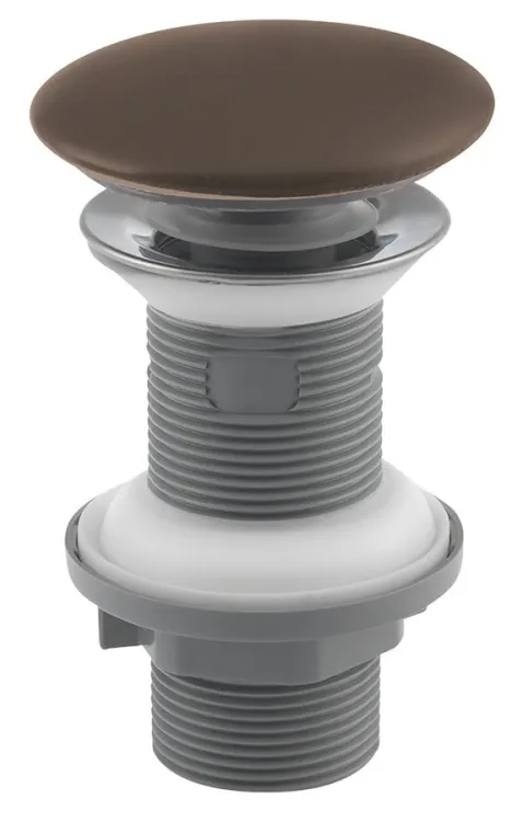 Odpływ umywalkowy 5/4", klik-klak, korek ceramiczny, 20-70mm, taupe