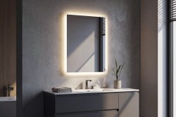 FAGO lustro z oświetleniem LED 50x70cm, czujnik dotykowy, ściemnialne