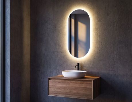 Przejdź do produktu MAGARA lustro z oświetleniem LED 45x80cm, czujnik dotykowy, ściemnialne