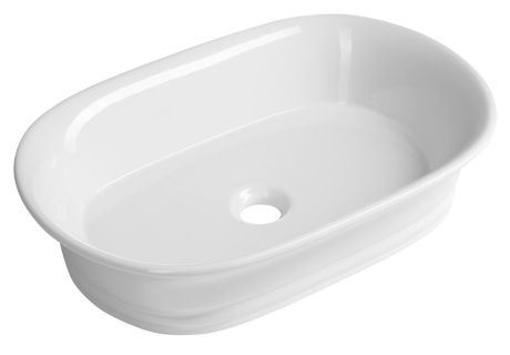Przejdź do produktu TIVOLI umywalka ceramiczna nablatowa 55x38cm, biały