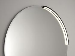 MOON LED oświetlenie 6,5W, 230V, 431x12x22mm, R300mm, czarny mat