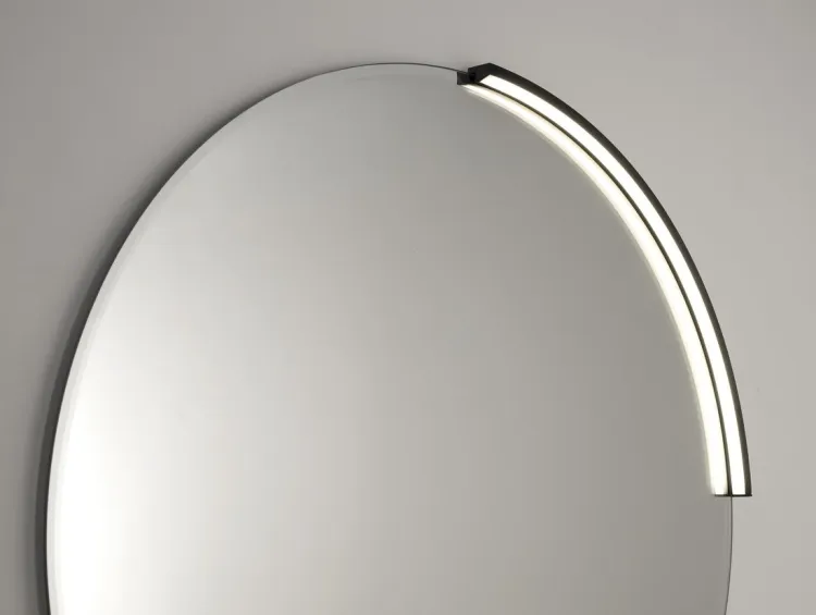 MOON LED oświetlenie 7,5W, 230V, 502x12x22mm, R350mm, czarny mat