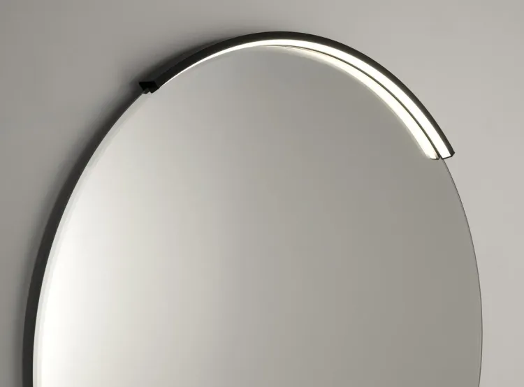 MOON LED oświetlenie 7,5W, 230V, 502x12x22mm, R350mm, czarny mat