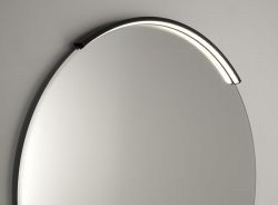 MOON LED oświetlenie 8,8W, 230V, 573x12x22mm, R400mm, czarny mat