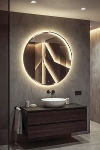 MOON LED oświetlenie 8,8W, 230V, 573x12x22mm, R400mm, czarny mat