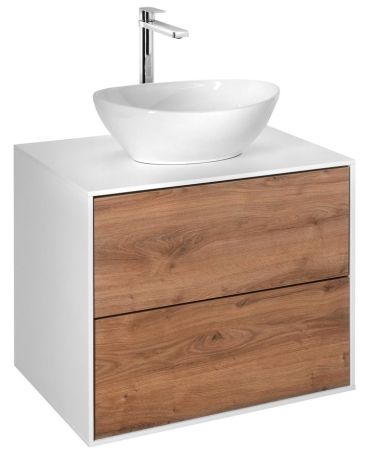 Przejdź do produktu ZANYA szafka umywalkowa 60x50x46cm biały mat/dub emporio