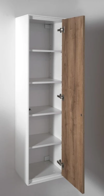 ZANYA słupek wysoki 35x140x30cm biały mat/dub emporio