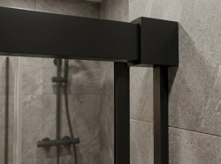 LUXOR BLACK  kabina prysznicowa kwadratowa 1000x1000mm wariant L/P