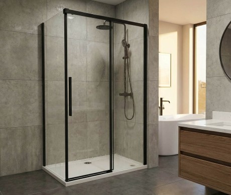Przejdź do produktu LUXOR BLACK kabina prysznicowa prostokątna 1200x800mm wariant L/P