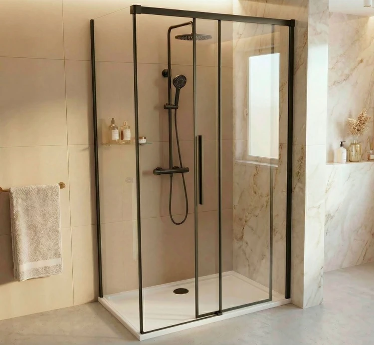 LUXOR BLACK kabina prysznicowa prostokątna 1200x1000mm wariant L/P